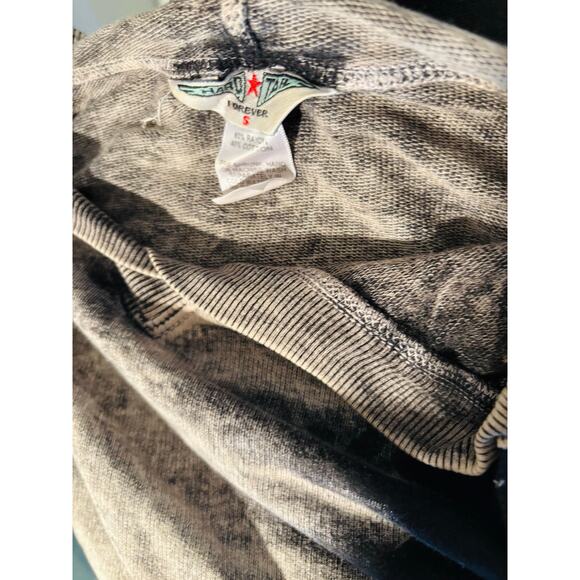 HARD TAIL FOREVER Pullover TieDye Mineral Wash V Neck Slouchy Hoodie Street Wear - Picture 10 of 10